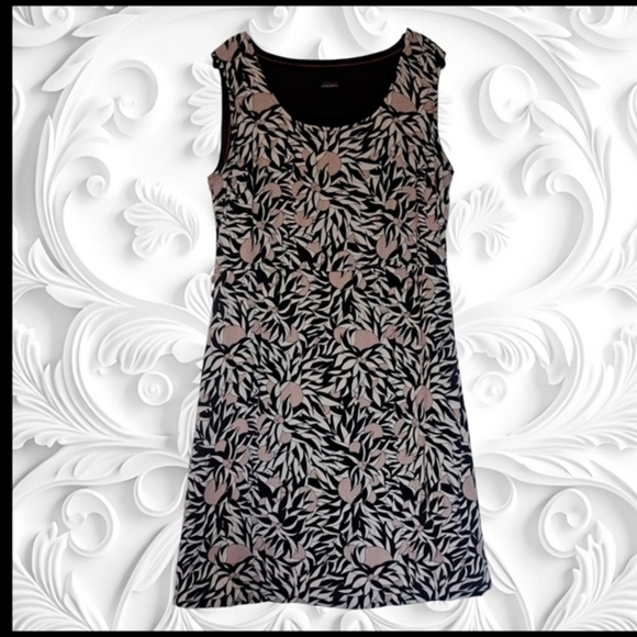 SkunkFunk Reversible Sheath Floral Black Red Tan Dress/Black Dress - Picture 1 of 8